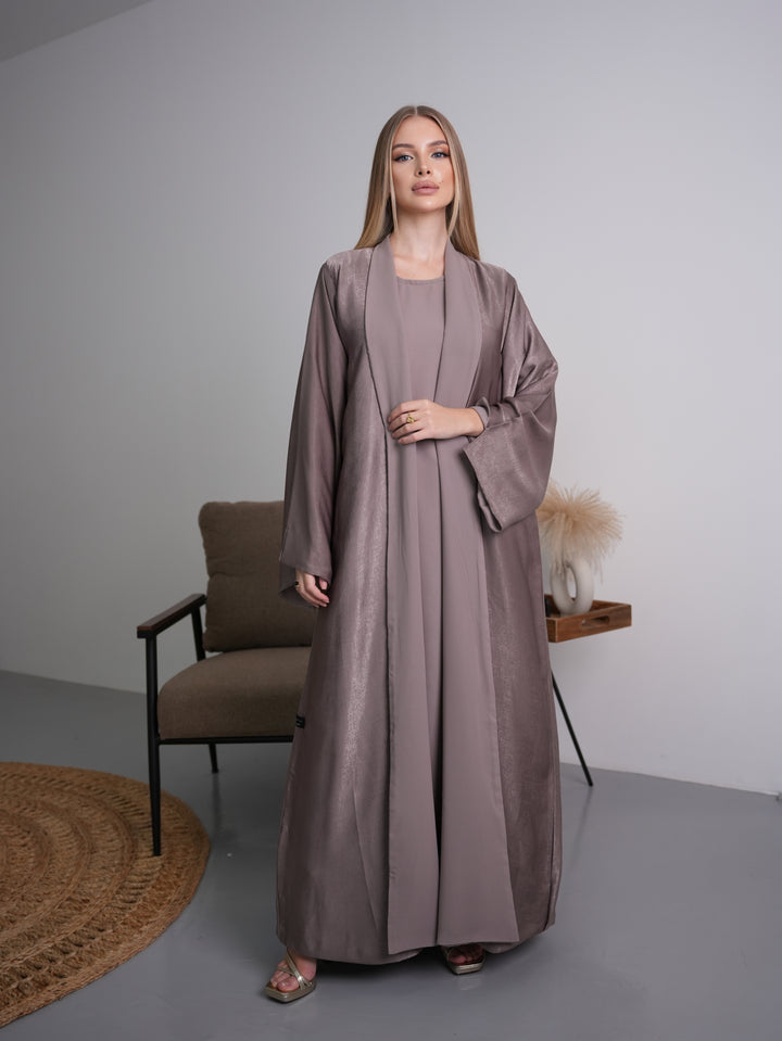 IH07 REVERSABLE ABAYA SET (TAUPE)