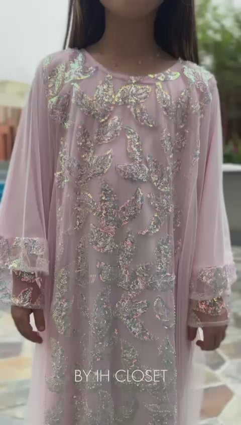 "HEBA" JALLABIYA PINK (KIDS)