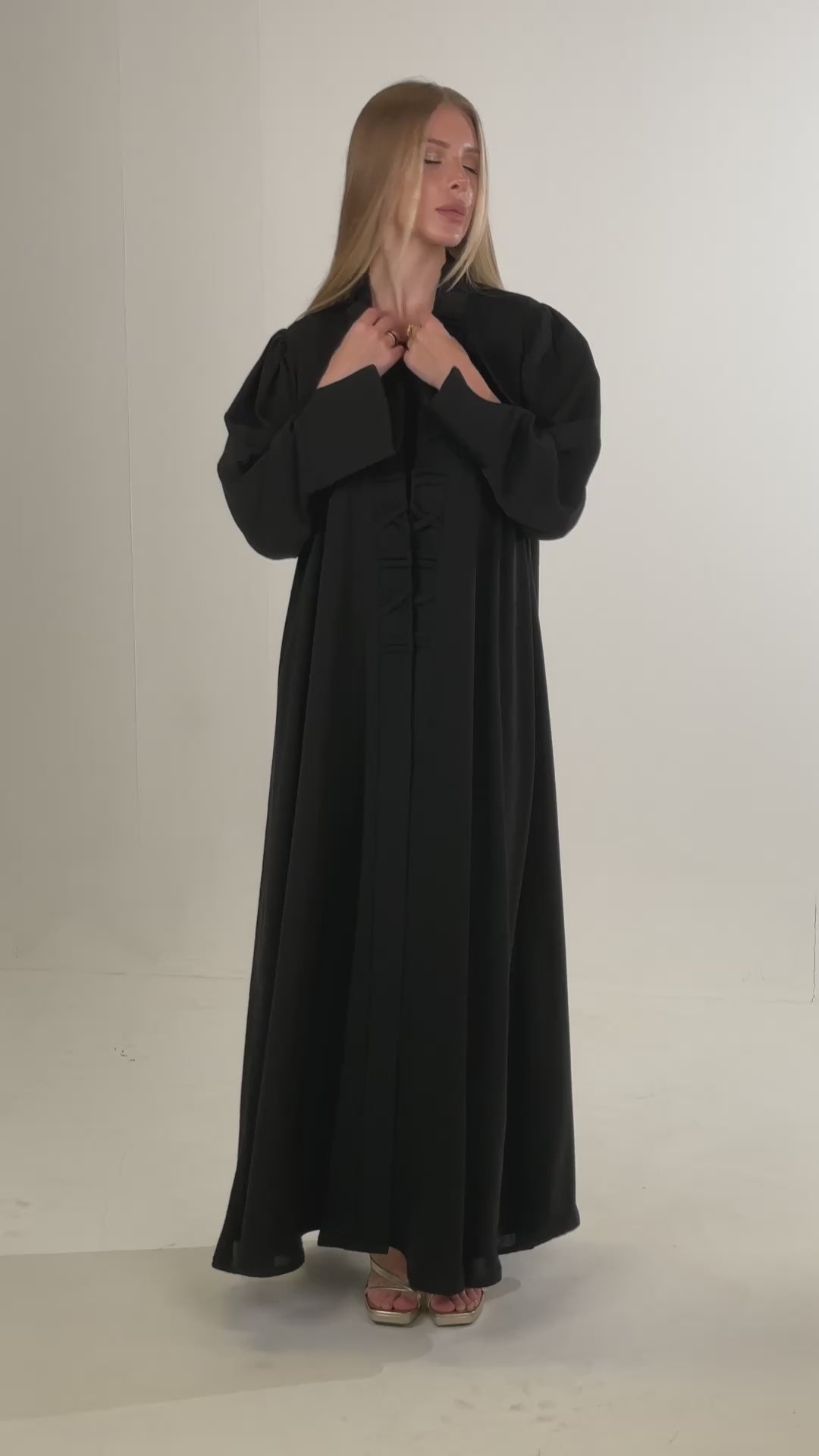 IH01 ABAYA Set (BLACK)