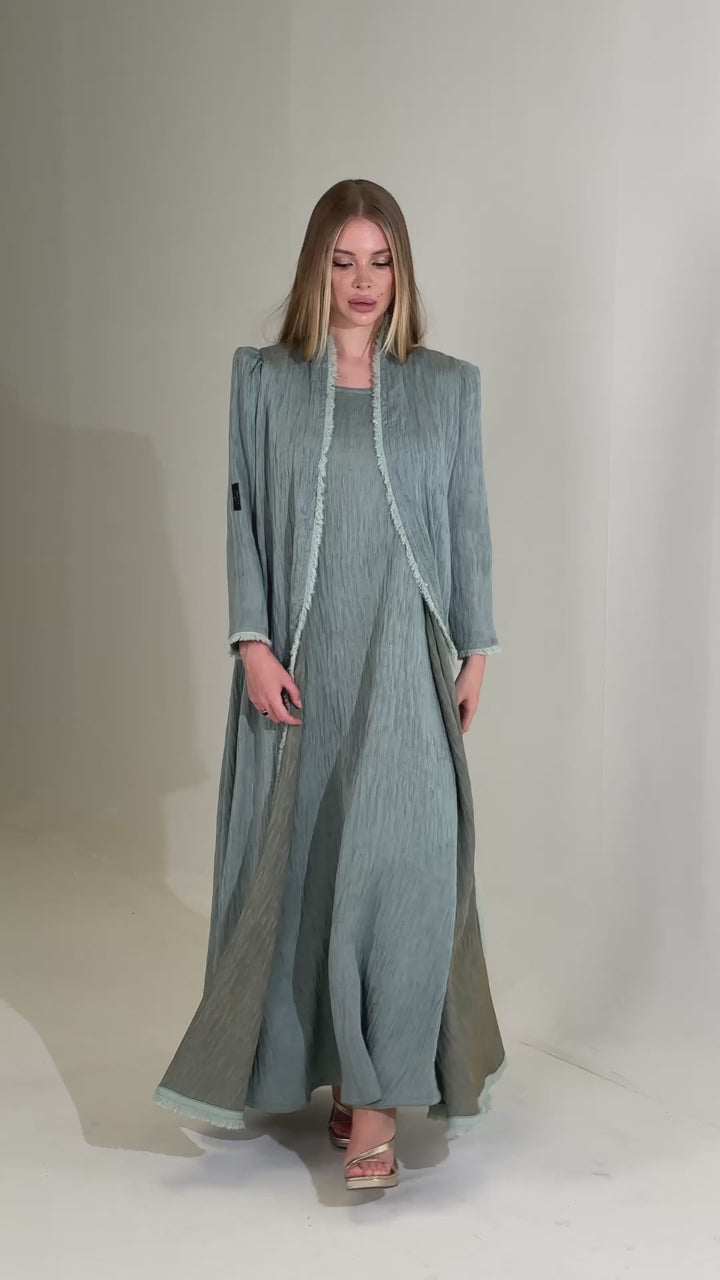 IH02 ABAYA Set (SAGE GREEN)